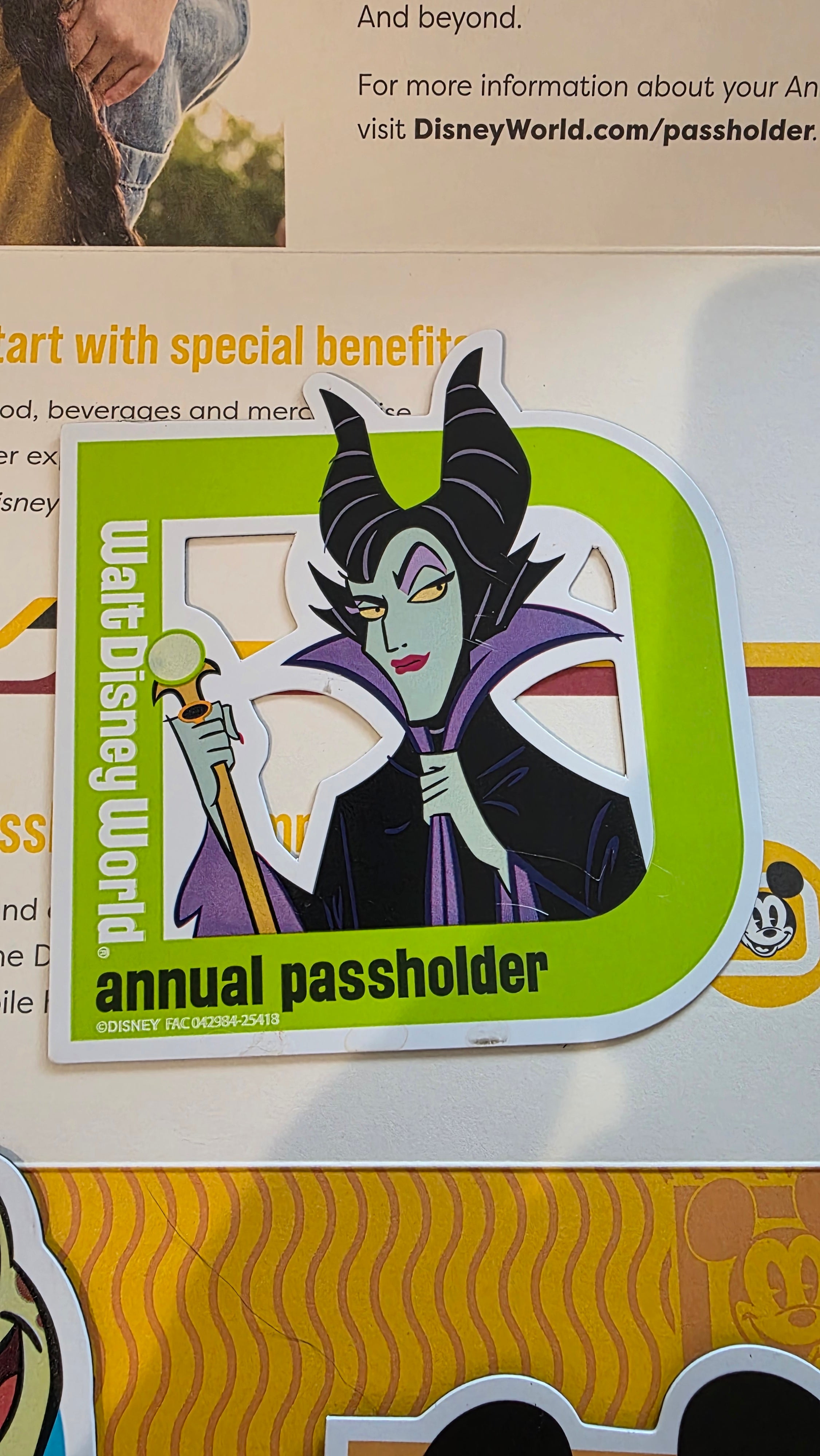 Disney "Maleficent" Annual Pass Holder Magnet